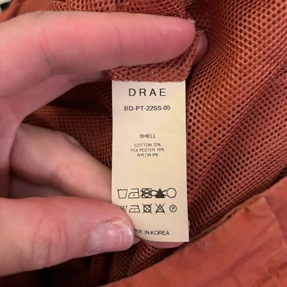 Drae Rusty Orange Parachute Relax Minimalist Jogger Pant with Pockets Med - Picture 8 of 9